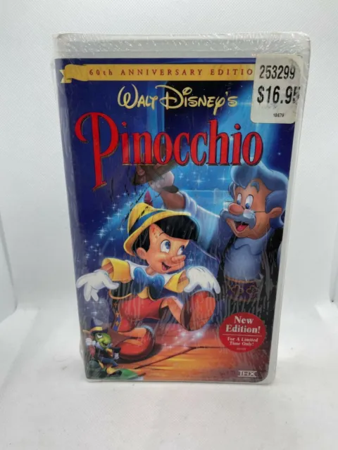 SEALED Pinocchio VHS 1999 Walt Disney’s Classic 60th Anniversary Edition NEW