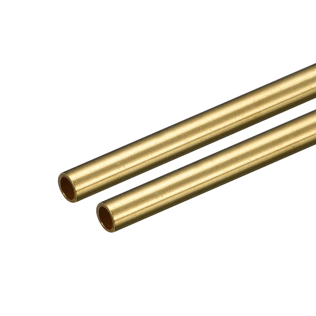 Tubo rotondo ottone 4 mm OD 0,5 mm spessore parete 250 mm lunghezza tubo 2 pz