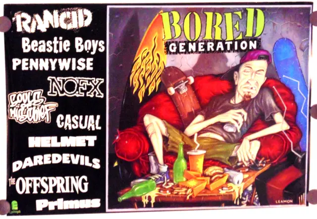 BORED GENERATION 2-SIDED POSTER for 1996 LP CD BEASTIE BOYS NOFX RANCID PRIMUS