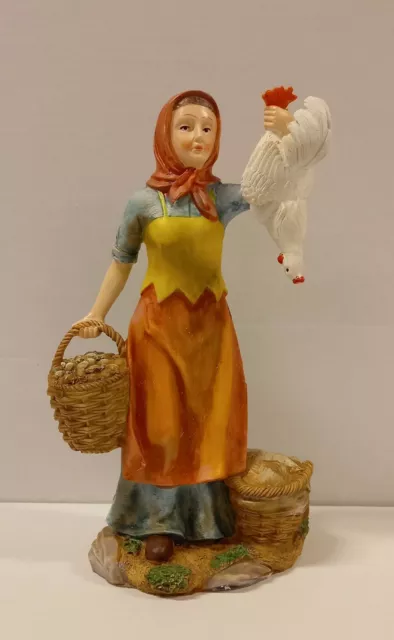 Petite Statue Personnage Pour Crèche De CM 30 IN Résine Poterie Fait Main