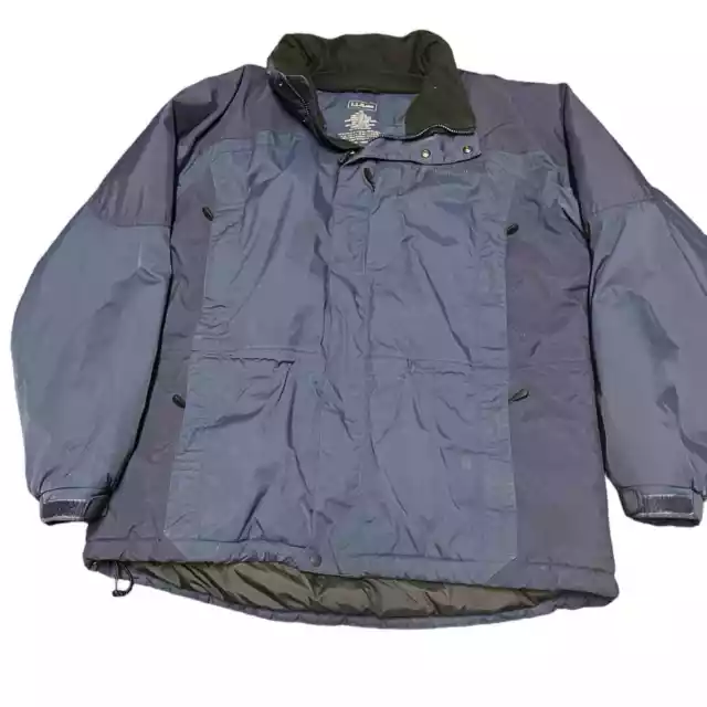 LL BEAN MENS XL Primaloft Waterproof Puffer Jacket Coat Blue Parka ...