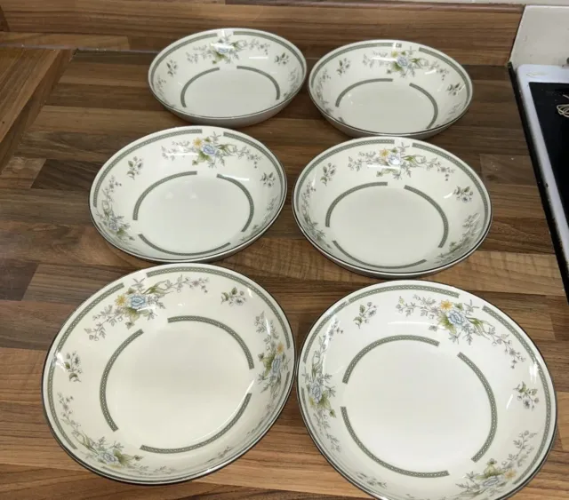 ROYAL DOULTON The Romance Collection Adrienne Bone China 6 x Cereal/pasta Bowls