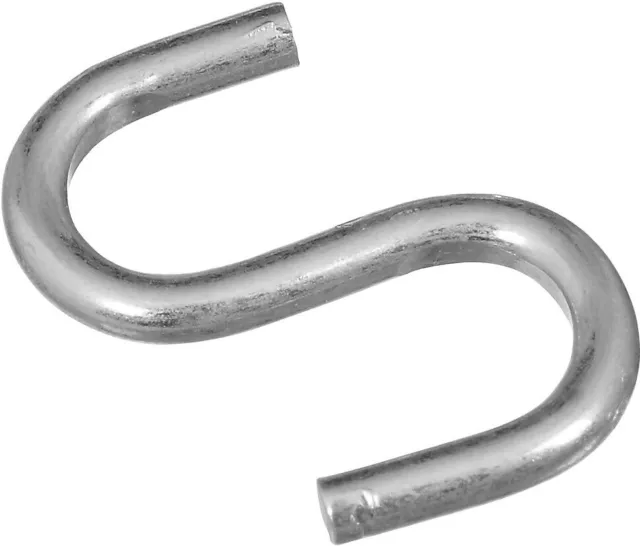 National Hardware N121-574 V2076 Open S-Hook, 1", Zinc Plated