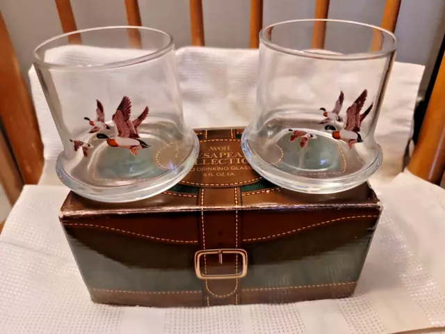 AVON VINTAGE Chesapeake Collection Highball Old Fashion Glasses 8 oz 2-Piece Set