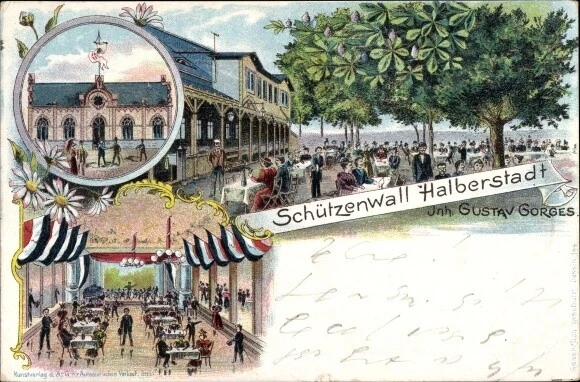 Litho Halberstadt am Harz, Gastwirtschaft Schützenwall - 10568931