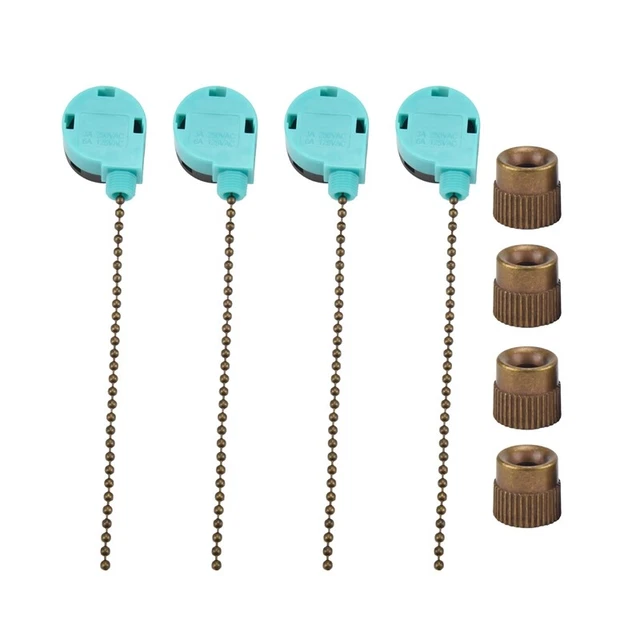 4 pz interruttore ventola a soffitto ZE-268S6, 3 velocità controllo velocità 4 fili catena di trazione 3828