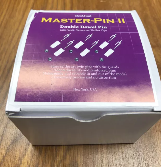 Dental Lab 1000/Box BesQual Master Pin II Double Dowel Pin with Plastic Sleeves