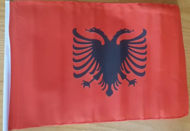 BIG ALBANIAN FLAG-NATIONAL-NEW ALBANIA BANNER-200 X 300 CM-DOUBLE