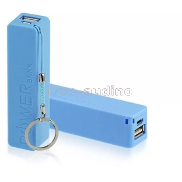 USB Power Bank Case Kit 18650 Battery Charger DIY Box Boost Module Blue