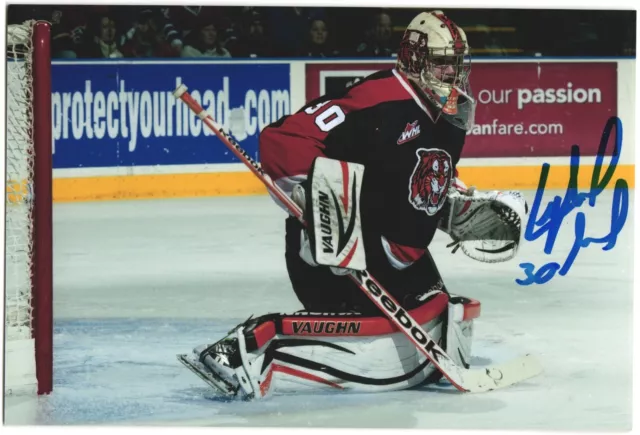 Marek Langhamer Autographed 4x6 Color Photo Medicine Hat Tigers Goalie #30 C