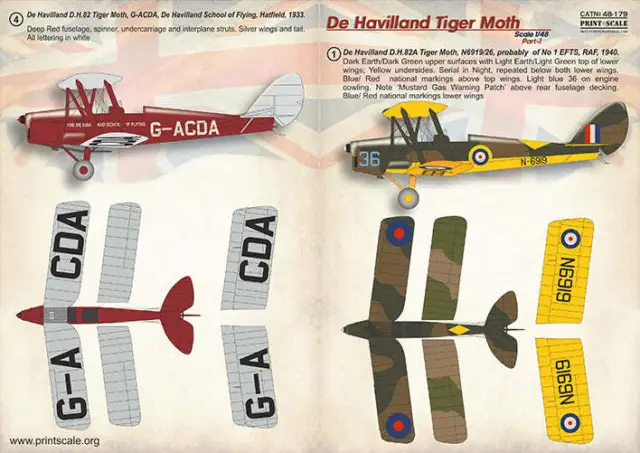 Print Scale 48179 1:48 de Havilland Tiger Moth Part 1