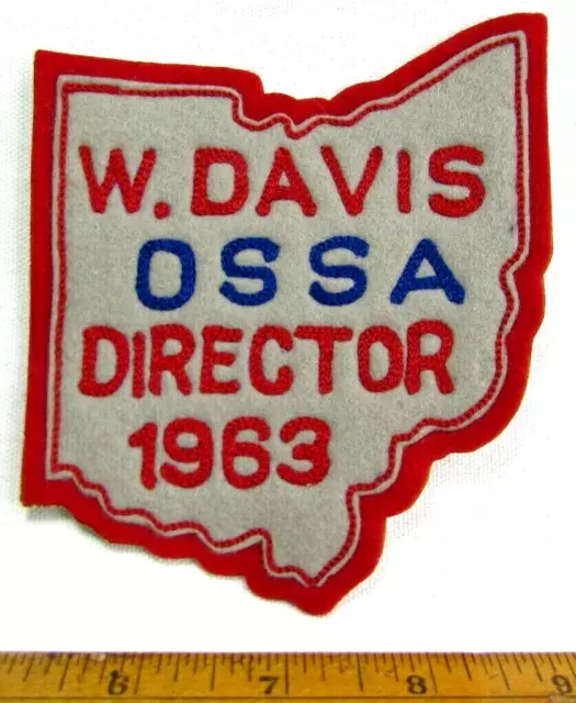 Vintage 1963 Ohio State Skeet Assn Director W Davis Jacket Patch Shaker Heights