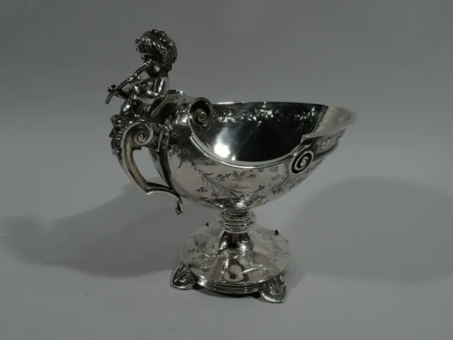 JR Wendt Bowl - Antique Greek Revival Compote American Sterling Silver