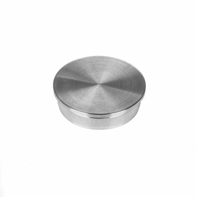 Inox V2A Plat Creux Bouchons de Conduite Endkappe Couvercle Balustrade Fermeture