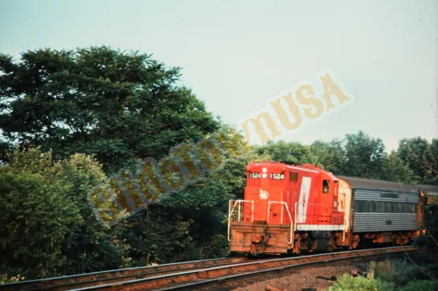 Vtg Duplicate Train Slide 1524 New Jersey Central Lines Engine X6P151