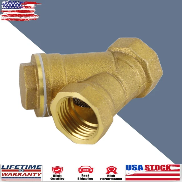 1/2" Female NPT Brass Y Strainer For Fire Alarm Lines and Plumbing WR