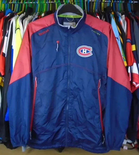 Canadians Hockey Center Ice Reebok Ice Hockey Tracksuit Shell Jacket Top Medium