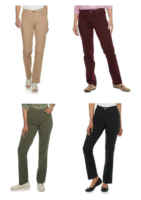 NWT WOMEN'S CROFT & Barrow Soft Effortless Stretch Straight Leg Mid Rise  Pants $17.00 - PicClick