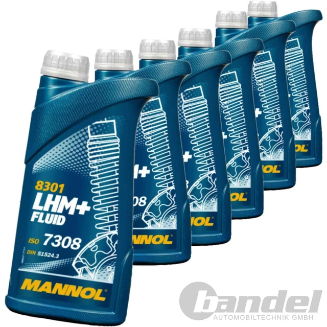 6x1L MANNOL LHM PLUS + OLIO IDRAULICO OLIO VERDE SERVOOLIO LIQUIDO FRENI DIN 51524-3
