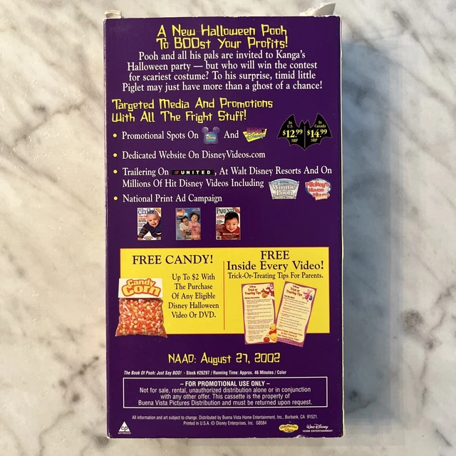 THE BOOK OF Pooh: Just Say BOO! VHS Playhouse Disney Halloween - DEMO ...
