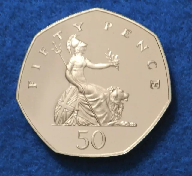 1989 Great Britain 50 Pence - Stunning Proof Coin - Low Mint 85K - See Pictures