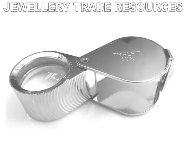 JEWELLERS MAGNIFIER LOUPE EYEGLASS 21mm TRIPLET 10x LENS MAGNIFYING EYE GLASS