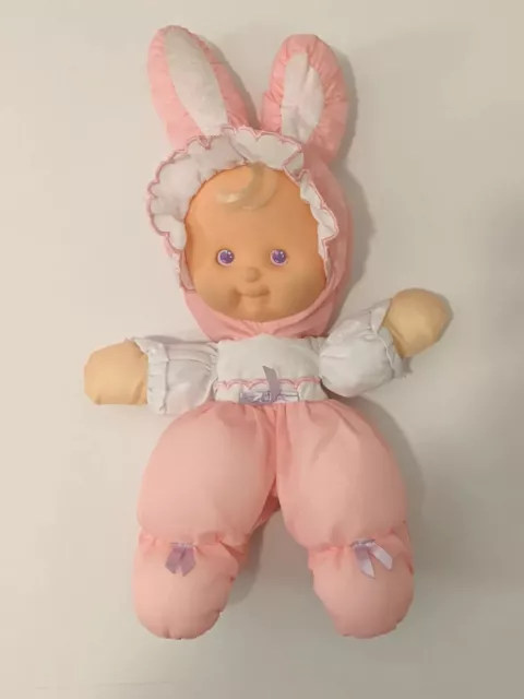 Vintage '91 Fisher Price Puffalump Kid Plush Doll Pink Bunny Ears Easter