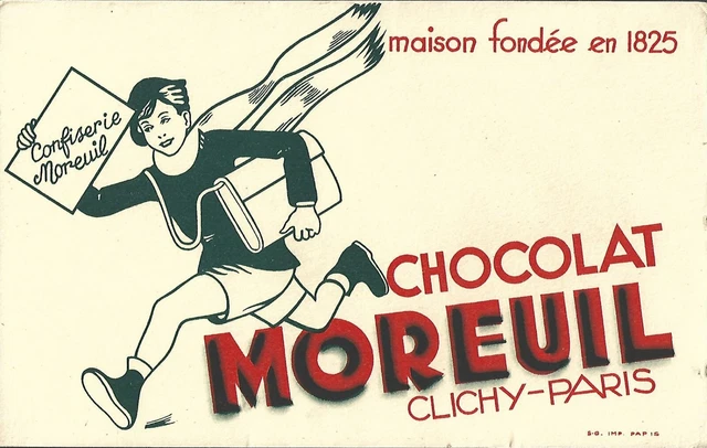 Buvard Chocolat Moreuil Clichy Paris