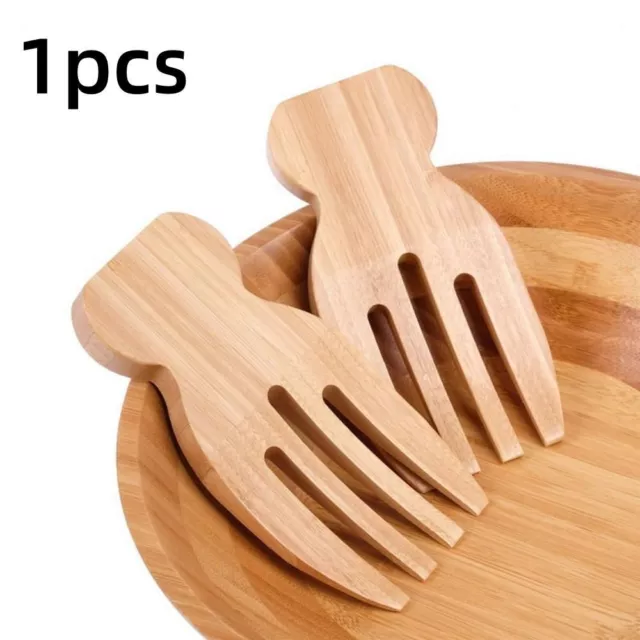 Food Server Bamboo Salad Hands Salad Spoon Bamboo Salad Claws Stirring Fork