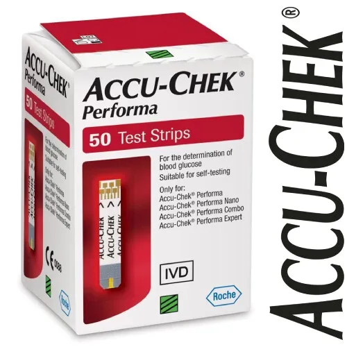 Accu-Chek Performa Glucose Test Strips Pack of 50 Suitable For Self Testing