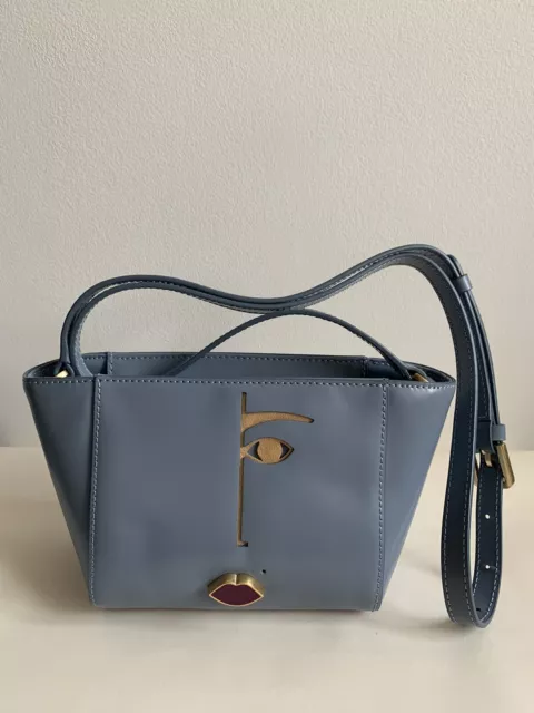 Lulu Guinness Small Light Blue Dora Crossbody Bag 💋