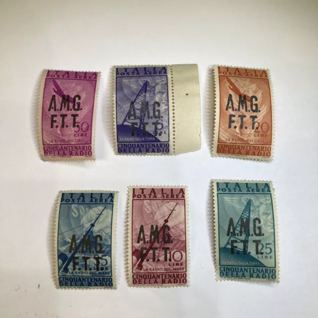 1947 Italy Stamps C-7 - 12 mint never hinged AMGFTT precancel some cond issues