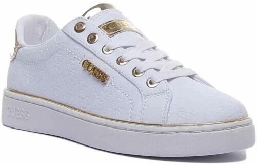 Guess CORLINA - Sneakers basse - platino/bianco