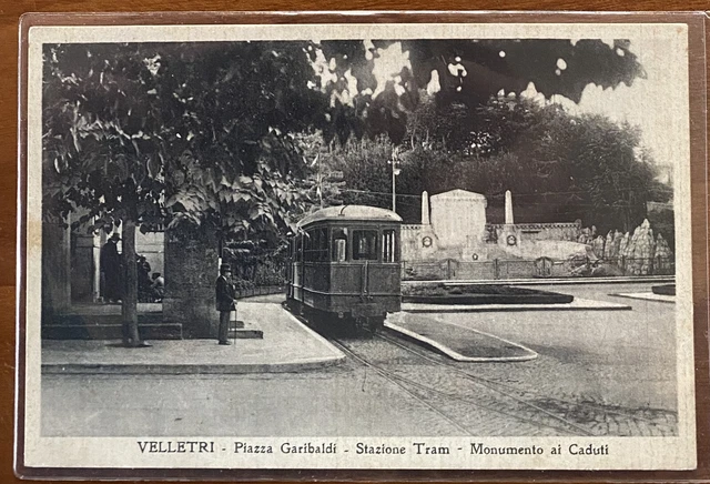 VELLETRIPIAZZA GARIBALDISTAZIONE TRAM e monumento Caduti,fp,nvg,1910