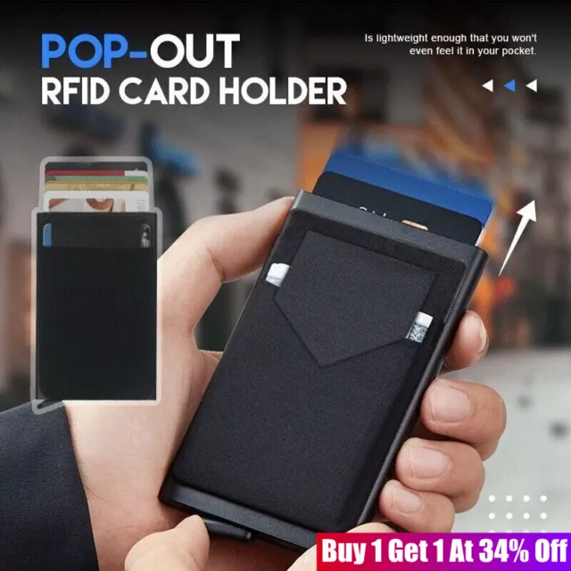 RFID Wallet Credit Card Holder Protector Metal Blocking Slim Money Men Pocket UK