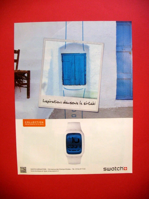 Publicite De Presse Swatch Montre Inspiration Dansons Le Sirtaki Ad 2013