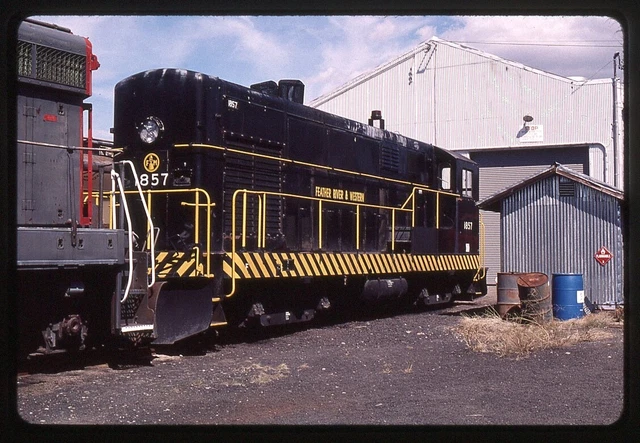 Railroad Slide - Feather River & Western #1857 Locomotive Vintage Train Switcher
