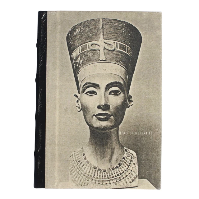Handmade Head of Nefertiti Planner Genuine Leather Spine 176 Page 125GSM