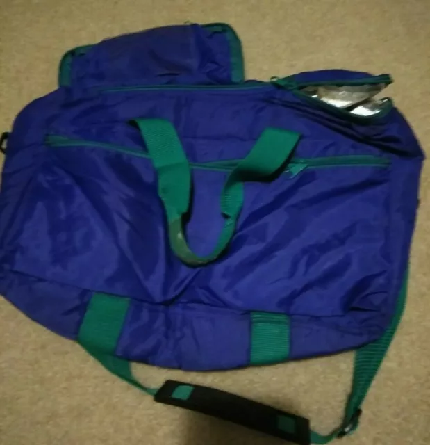 Waterproof duffle bag with pocket for frozen items - purple