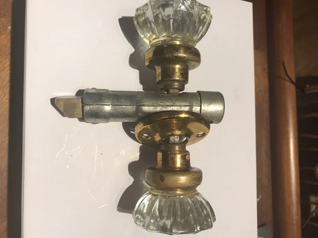 vintage glass door knobs US Made