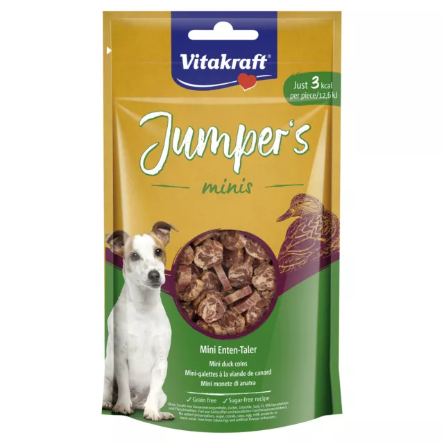 Vitakraft Jumpers Minis Canard Coins 80 G, Friandise pour Chien, Neuf