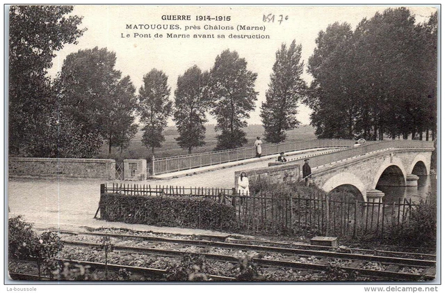51 MATOUGES - le pont de marne avant destruction
