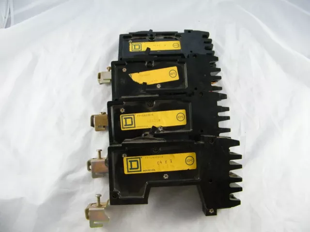 Lot Of 4 ~ Square D 20A Circuit Breakers ~  Part # Fy-14020-A, Fy-14020-B / C