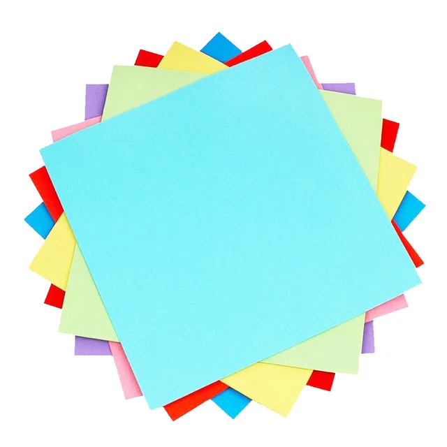 100 Blatt 10 Farben Set Doppelseitige Origami Papiere für DIY Kunsthandwerk