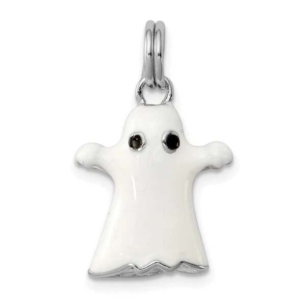 925 Sterling Silver White Ghost Necklace Charm Pendant