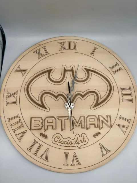 Orologio da Parete personalizzato in legno Batman idea Regalo Compleanno