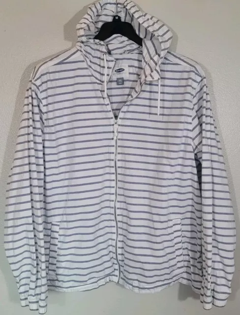 Old Navy Womens Crisp Light Weight 100% Cotton Hoodie Zip-Up Sweatshirt/Jacket