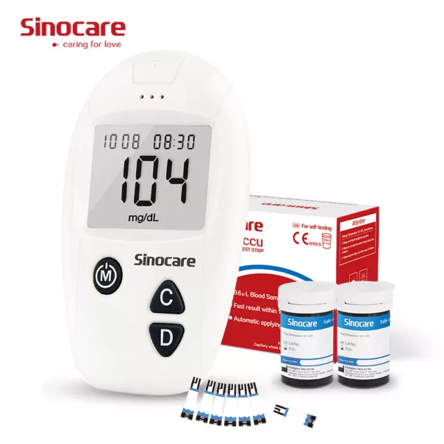 Sinocare Misuratore Glicemia Kit Safe-Accu with 50 strisce reattive