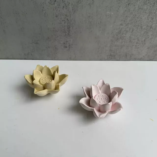 3D Lotus Kerzenhalter Silikonform Wachsform Ton Epoxidharz Form Handwerk Mak