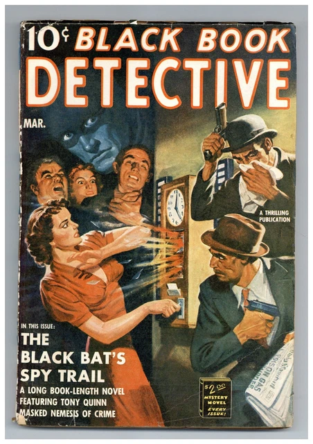 BLACK BOOK DETECTIVE Magazine Pulp Mar 1940 Vol. 10 #3 GD